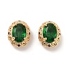 Brass with Cubic Zirconia Bead KK-B102-40G-1