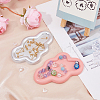 2Pcs 2 Colors Resin Jewelry Plate AJEW-DC0001-51-5