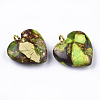 Assembled Bronzite and Imperial Jasper Pendants G-T111-04H-2