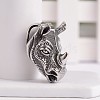 Antique Silver 3D Rhinoceros Shape Pendants STAS-H061-09AS-3