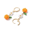 Glass Seed Beads Leverback Earrings EJEW-MZ00343-4