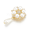 Alloy Rhinestone Flat Back Cabochons RB-S048-21G-1