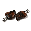 Natural Mahogany Obsidian Pendants G-B127-11P-01-2