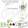 1Pc Stainless Steel Open Cuff Bangles & 1Pc Stainless Steel Pendant Neclace AJEW-SC0004-06A-2