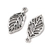 Tibetan Style Alloy Leaf Pendants TIBEP-Q035-54AS-NR-2