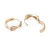 Brass Micro Pave Clear Cubic Zirconia Hoop Earrings EJEW-S234-03G-2