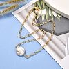 Natural Baroque Pearl Pendant Necklace for Girl Women Mother NJEW-JN03668-3