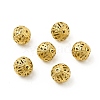 304 Stainless Steel Hollow Round Beads STAS-P319-13G-3