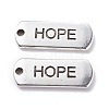 (Defective Closeout Sale: Blister) Tibetan Style Alloy Inspirational Message Pendants TIBEP-XCP0001-02-3