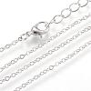 Iron Cable Chains Necklace Making MAK-R016-50cm-P-1