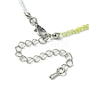 Faceted Rondelle Glass Beaded Necklace for Women NJEW-M208-02J-5