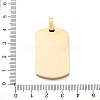 304 Stainless Steel Micro Pave Cubic Zirconia Pendants STAS-U043-22G-3