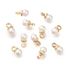 Brass ABS Imitation Pearl Pendants KK-B121-01LG-1