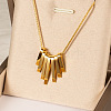 Stainless Steel Tassel Necklaces HT3162-1