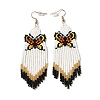 Bohemia Glass Seed Bead Dangle Earrings EJEW-C091-01A-2