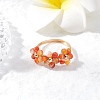 4Pcs Natural Gemstone Rings RJEW-TA00198-4