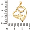 Brass Micro Pave Clear Cubic Zirconia Pendants CU-CBA8A7D-02G-F-3