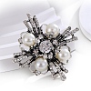 Flower Zinc Alloy Rhinestone Brooches PW-WG37978-01-5