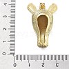 Brass With Cubic Zirconia And  Enamel Pendants KK-Q006-01G-3