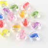 Heart Transparent Acrylic Beads X-TACR-S120-01-1