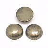 Half Round Natural Pyrite Cabochons X-G-I125-09-25x7mm-1