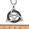 304 Stainless Steel Pendant Necklaces NJEW-C066-08P-3