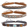 CRASPIRE 3Pcs 3 Styles Crystal Rhinestone Southwestern Cowboy Hat Belt DIY-CP0009-17A-1