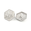 Non-Tarnish Hexagon 304 Stainless Steel Ear Studs EJEW-L290-019P-2