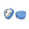 Crystal Rhinestone Heart Stud Earrings with 925 Sterling Silver Pins for Women MACR-S275-038A-3