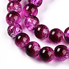 Transparent Crackle Glass Bead Strands X1-GLAA-T025-8mm-02F-3