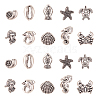 50Pcs 10 Styles Tibetan Style Alloy Beads TIBEB-CJ0001-19-1