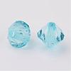 Faceted Bicone Transparent Acrylic Beads DBB4mm-87-2