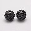 Brass Micro Pave Cubic Zirconia Beads ZIRC-E110-06B-1