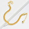 Electroplate Brass Curb Chains Bracelets for Women LG0415-3