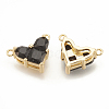 Brass Cubic Zirconia Charms KK-S340-12G-02-2