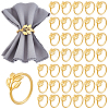 60Pcs Christmas Theme Alloy Leaf Napkin Rings AJEW-PB0001-03G-1