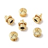 Rack Plating Brass Micro Pave Clear Cubic Zirconia Pendants KK-H431-01G-4