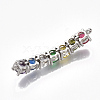 Brass Cubic Zirconia Links ZIRC-S061-76C-2