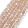 Electroplate Glass Beads Strands EGLA-D018-4x4mm-75-1