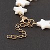 Natural Shell Star Link Chain Bracelet BJEW-C015-02G-5