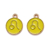 Alloy Enamel Pendants ENAM-S124-01B-14G-1