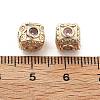 Brass Micro Pave Cubic Zirconia Beads KK-R216-17KCG-01-3