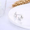 Exquisite 925 Sterling Silver Cubic Zirconia Stud Earrings EJEW-BB20054-5
