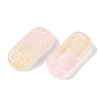 Spray Painted Transparent Glass Connector Charms X1-GLAA-H035-06B-2