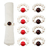 Wooden Beaded Napkin Rings AJEW-FH00004-1