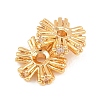 Brass Micro Pave Cubic Zirconia Beads KK-H538-20B-G-2