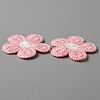 5-Petal Flower Shape Two Tone Crochet Appliques DIY-WH0399-61A-2