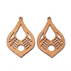 Wooden Big Pendants WOOD-WH0100-27-1