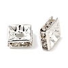 Brass Rhinestone Spacer Beads KK-I362-01C-01S-1