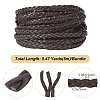 Flat PU Leather Braided Cord OCOR-WH0086-87B-04-2